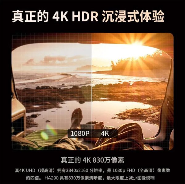 明基真4K支持3D投影明基HA290家用投影仪